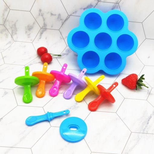 Silicone Mini 7 Holes Kitchen Ice Cream Popsicle Mold