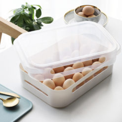 Single Layer 24 Grid Kitchen Egg Storage Box Container