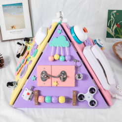 Children's Pyramid Busy House Montessori Unlocking Toy
