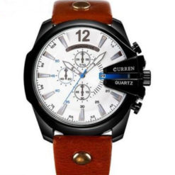 Fashionable CURREN Luxury Men's Three-eye Wristwatch