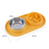 Double Silicone Pet Anti-choke Slow Feeder Bowl