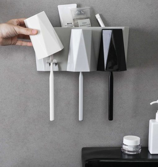 Wall-mounted Bathroom Toilet Toothbrush Rack Holder