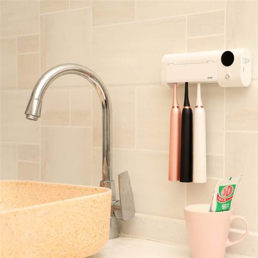 Wall Mounted UV Sterilizer Toothbrush Holder Organizer