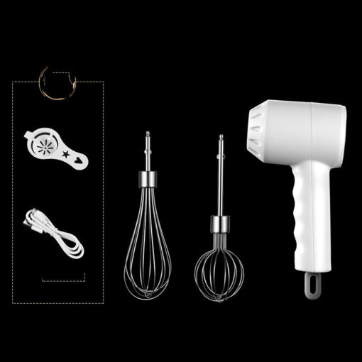 Portable Hand-held Wireless Egg Beater Whisk Masher