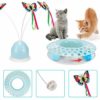 Interactive Funny Electric Butterfly Rotating Kitten Toys