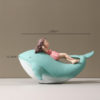 Creative Figurine Whale Girl Statue Resin Home Decor