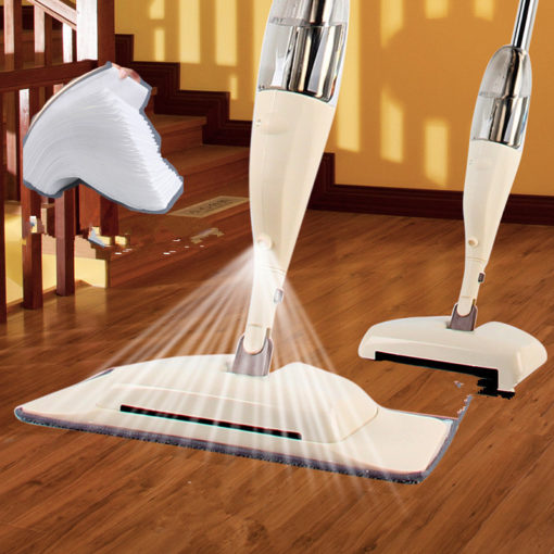 3-in-1 Lazy Wooden Broom Floor Flat Spray Cleaning Mop