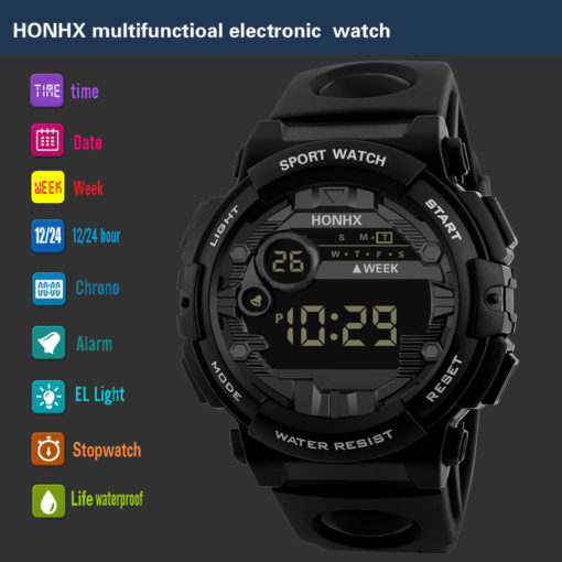 HONHX Military Fashion Digital Waterproof Sports Watch