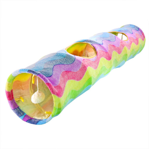 Interactive Scratch Resistant Collapsible Cat Tunnel Toys