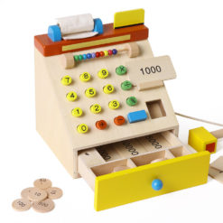 Wooden Simulation Cash Register Play Pretend Toy