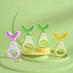 Creative Cartoon Avocado Silicone U-shaped Toothbrush