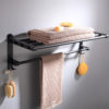 Wall-mounted Aluminum Bathroom Towel Rack Holder