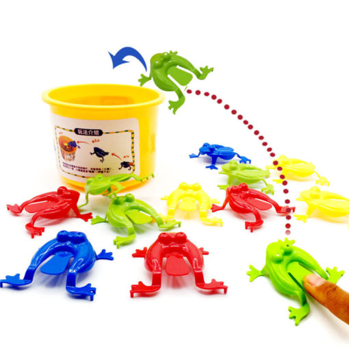 Creative Novelty Retractable Frog Jumping Bucket Simulation Toy