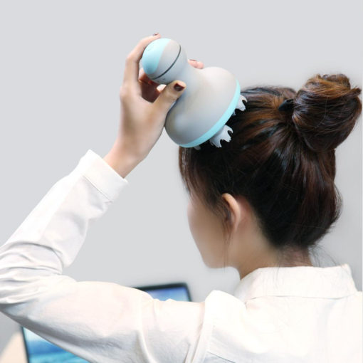 Electric Mini Four Wheel Rotation Head Scalp Massager