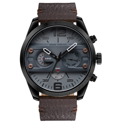 MINI FOCUS Waterproof Men Leather Strap Watch - Image 6