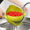 Self-Drain Colander Vegetable Cleansing Straining Bowl
