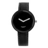 Durable Stainless Steel Case Leather Strap Quartz Watch