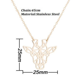 Minimalist Geometric Giraffe Animal Women's Necklace