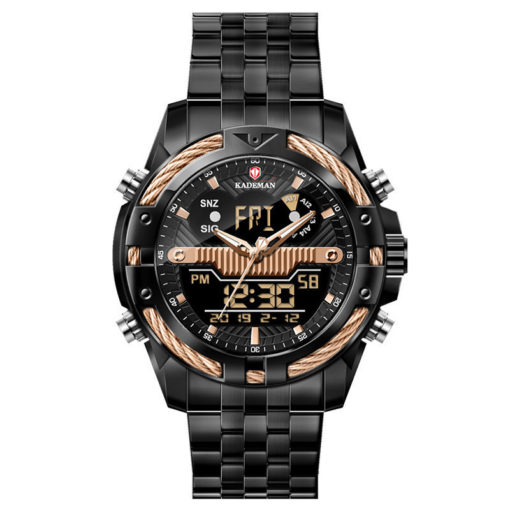 KADEMAN Steel Waterproof Digital LCD Dial Men Watch - Image 6