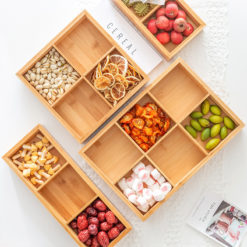 Creative Wooden Square Dry Snack Fruit Platter Tray