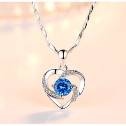 Luxury Crystal Love Heart Pendant Women Necklaces