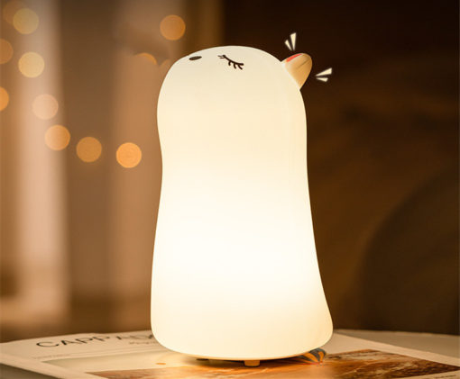 Silicone LED Cat Bedroom Bedside Night Light Lamp