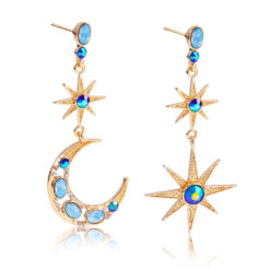 Crystal Statement Stainless Steel Pearl Earrings Jewelry