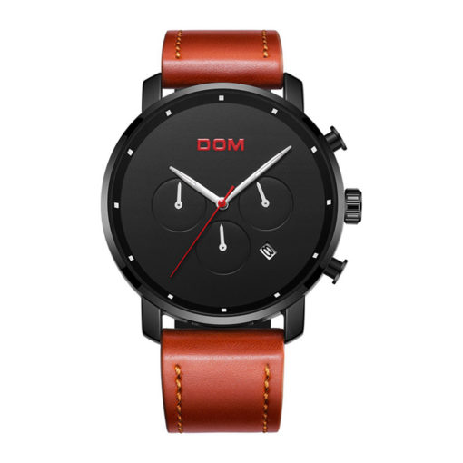 Waterproof Leather Strap Sport Military Men's Watch