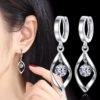 Rotating Fashion Luxury Crystal Stud Pearl Earrings