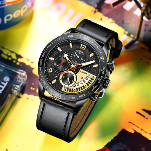 CRRJU Business Waterproof Date Display Men Watch