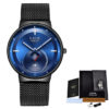 LIGE Ultra Thin Stainless steel Waterproof Men`s Watch