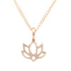 Geometric Lotus Shape Alloy Clavicle Women Necklace