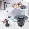 Universal Push Type Bathroom Sink Plug Drain Filter