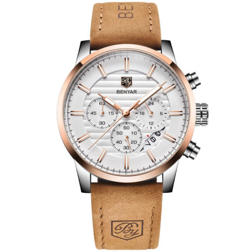 BENYAR Waterproof Leather Luminous Analog Watch