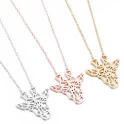Minimalist Geometric Giraffe Animal Women's Necklace