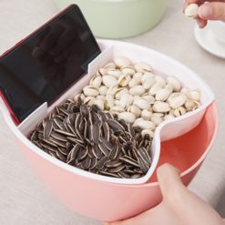 Universal Double-layer Dried Fruit Plate Phone Holder