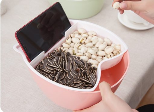 Universal Double-layer Dried Fruit Plate Phone Holder