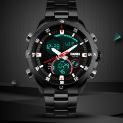 SKMEI Waterproof Dual Time Digital Analog Men's Watch