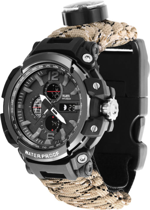 YUZEX Waterproof Outdoor Survival Bracelet Watch