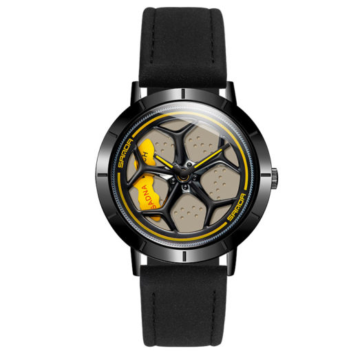 SANDA 360-Degree Rotating Wheel Steel Men's Watch