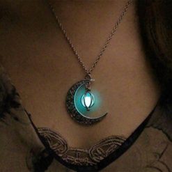 Creative Luminous Moon Pumpkin Pendant Necklace