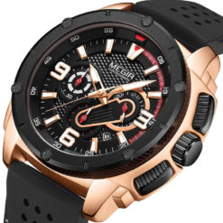 MEGIR Sports Silicone Luminous Quartz Men's Watch