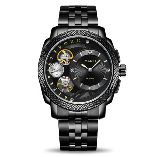 MEGIR Stainless Steel Mechanical Style Men's Watch