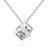 Double Layer Square Diamond Women Necklace Jewelry