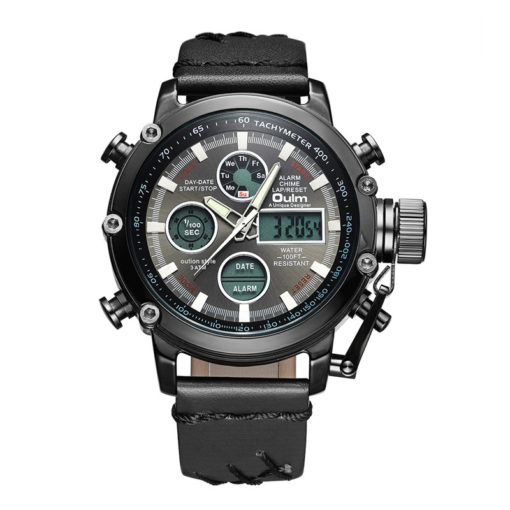 OULM Waterproof Dual Movement Men's Sports Watch