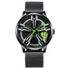 Wheel Rim Hub Design Stainless Steel Men's Cool Watch