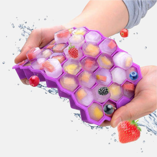 Flexible Silicone Honeycomb Shape Ice Cube Mold Tray