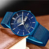 LIGE Waterproof Steel Mesh Belt Men's Wristwatch