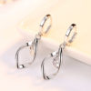 Rotating Fashion Luxury Crystal Stud Pearl Earrings