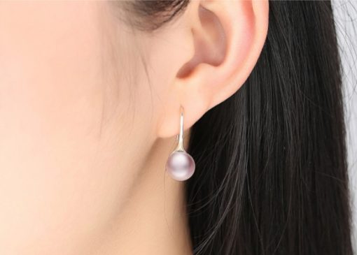 Sterling Silver Simulated Pearl Drop Women Earrings